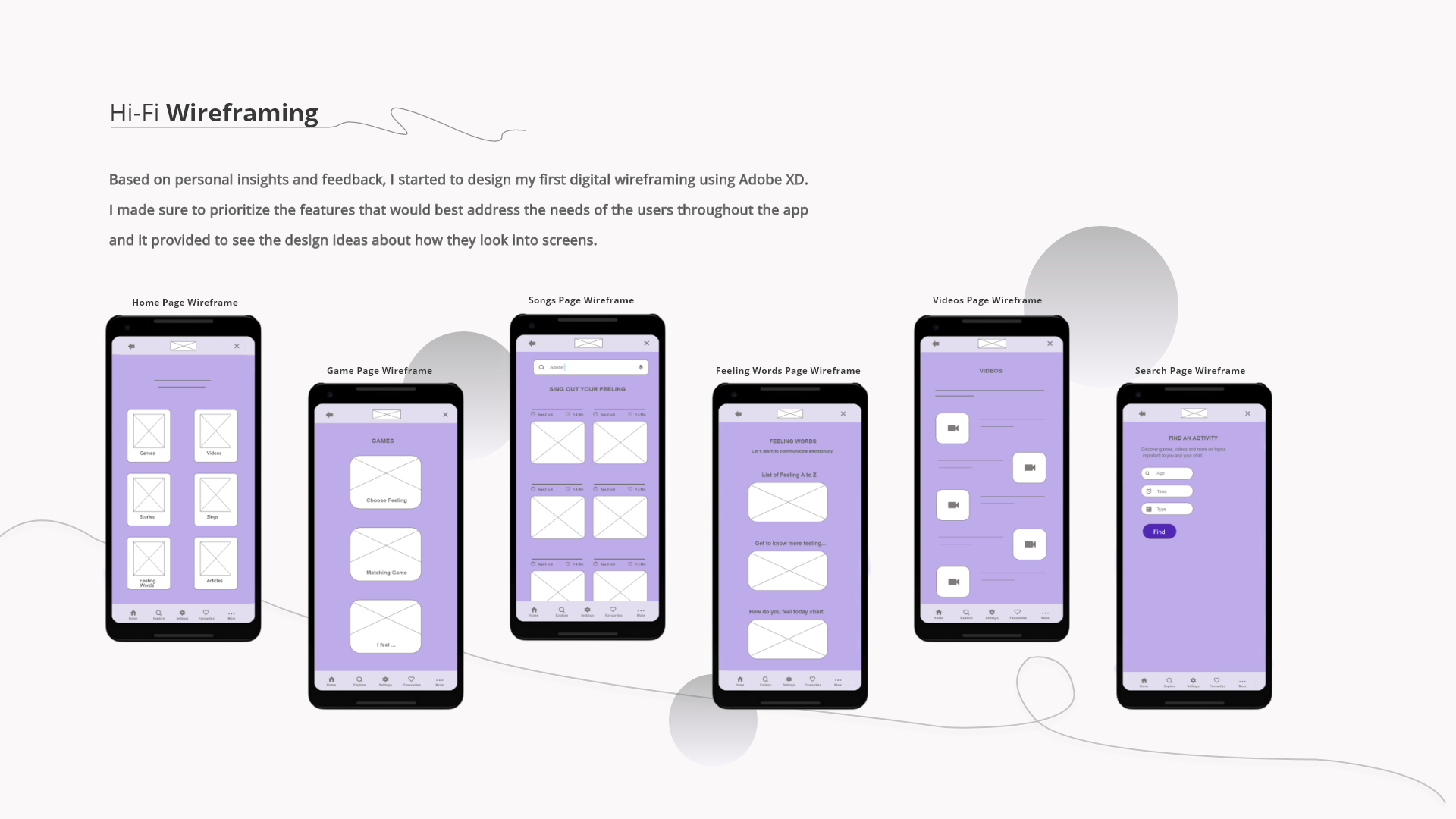 Lo-Fi Wireframes Exploration